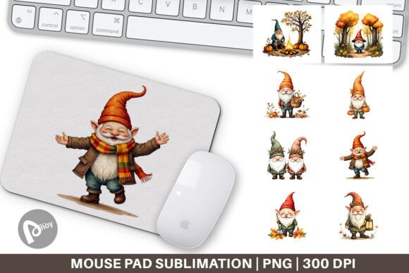 Mouse Pad Autumn Gnome Friends: Your Desk’s Seasonal Upgrade