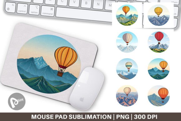 Mouse Pad Mountain Hot Air Balloon: Creative Desk Upgrade for Comfort and Productivity