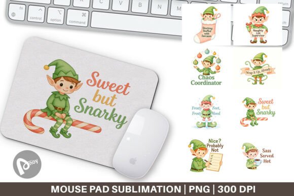 Transform Your Desk into a Creative Haven with Watercolor Elf Antics Mouse Pads