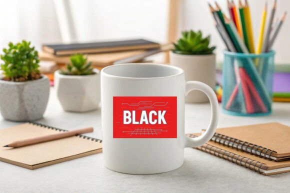 Vibrant Red Black Friday Sale Promotion